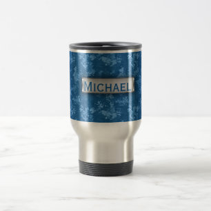 Mug De Voyage Motif photo bleu personnalisé