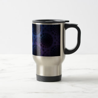 Mug De Voyage Motif poreux bleu de fractale