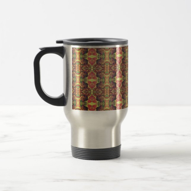 Mug De Voyage Motif rouge et jaune (Gauche)