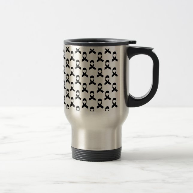Mug De Voyage Motif Ruban Noir (Droit)