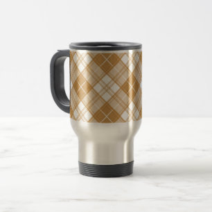Mug De Voyage Motif Tartan Brun Blanc yxm0uat9