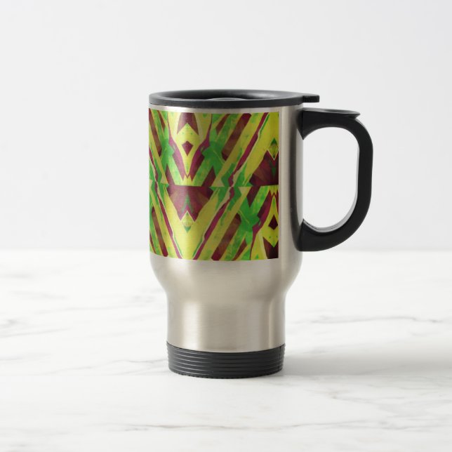 Mug De Voyage Motif vert et marron (Droit)