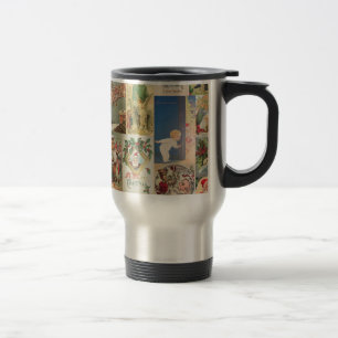 Mug De Voyage Motif vintage de vacances de cartes de Noël