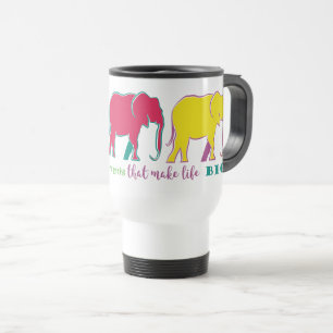 Mug De Voyage Motivation au néon d'inspiration de silhouette