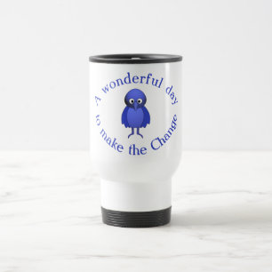 Mug De Voyage Motivation des oiseaux bleus