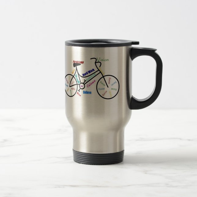 Mug De Voyage Motivational Bike, Vélo, Cyclisme, Sport, Hobby (Droit)
