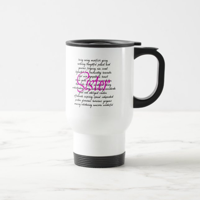 Mug De Voyage Mots de soeur (Droite)