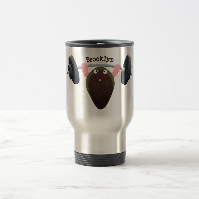 Mug De Voyage Moule amusante travaillant sur l'illustration de d (Centre)