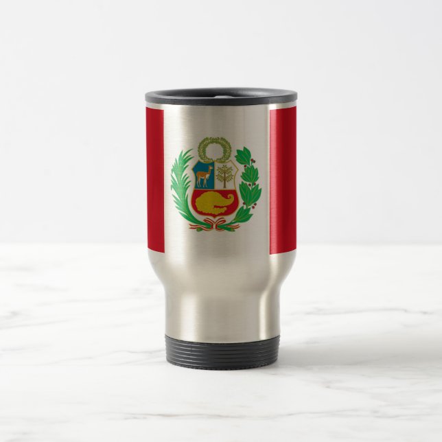 Mug De Voyage Mug Voyage avec Drapeau du Pérou (Centre)