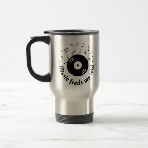 Mug De Voyage Musique Alimentation Mon âme Vinyl Album