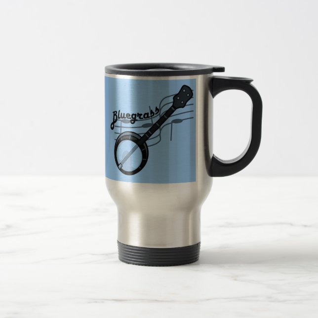 Mug De Voyage Musique Bluegrass avec banjo (Droit)