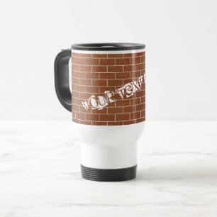 Mug De Voyage Musique de déplacement de mur de briques avec text