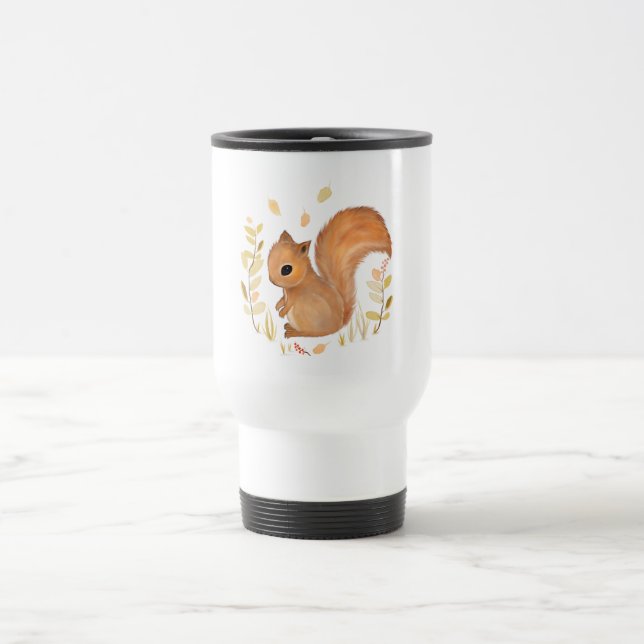 Mug De Voyage Musique de voyage d'écureuil personnalisée (Centre)