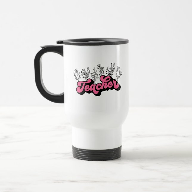 Mug De Voyage Musique de voyage du Fleur sauvage enseignant (Gauche)