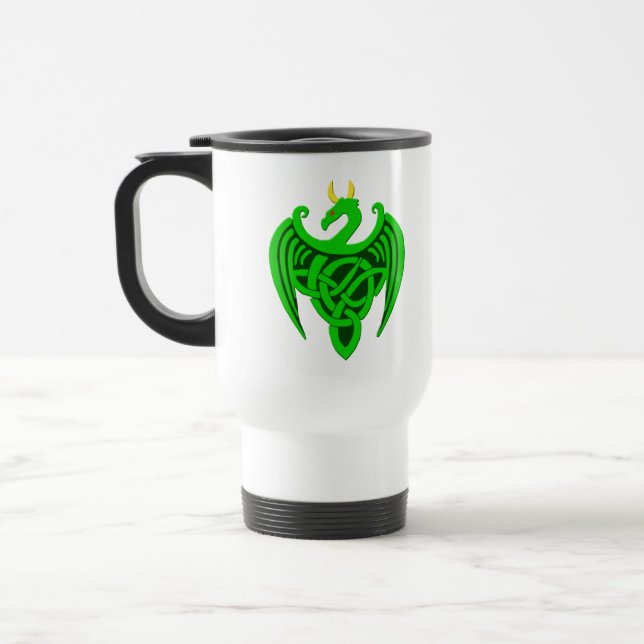 Mug De Voyage Musique de voyage Green Celtic Dragon (Gauche)