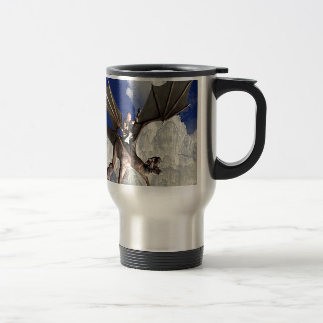 Mug De Voyage Musique dragon dans les nuages (Droit)