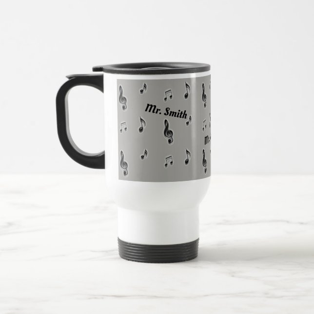 Mug De Voyage Musique Enseignant Merci Notes musicales Appréciat (Gauche)