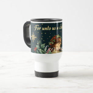 Mug De Voyage Nativité biblique personnalisée Enfant & Verse