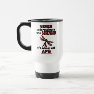 Mug De Voyage Ne jamais sous-estimer...Femme/libellule...APS Voy