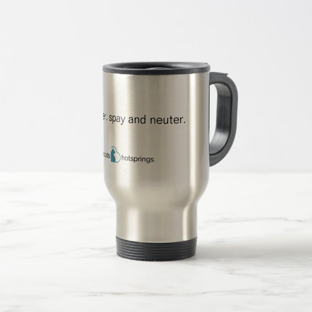 Mug De Voyage ne jetez pas de détritus et de l'argent. (Devant droit)