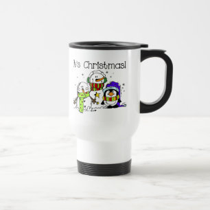 Mug De Voyage Neiges et pingouins C'est Noël