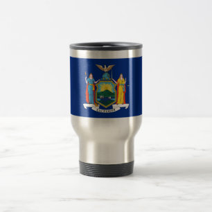 Mug De Voyage New York : l'Empire State, Drapeau de la grosse po