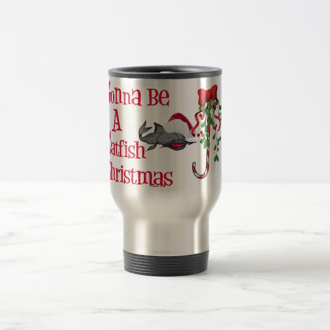 Mug De Voyage Noël à la pêche au poisson rouge (Centre)