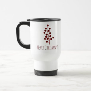 Mug De Voyage Noël aux cerisiers rouges