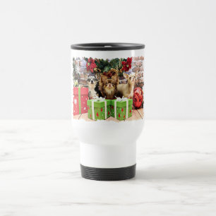 Mug De Voyage Noël - chiwawa - bleu - de façon précieuse - yo