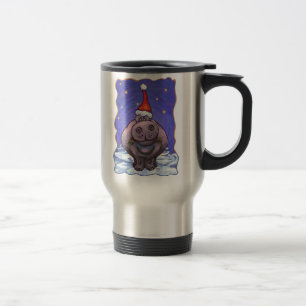 Mug De Voyage Noël Hippopotame