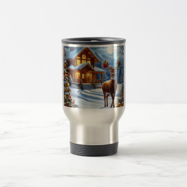 Mug De Voyage Noël/Hiver Deer Lodge (Centre)