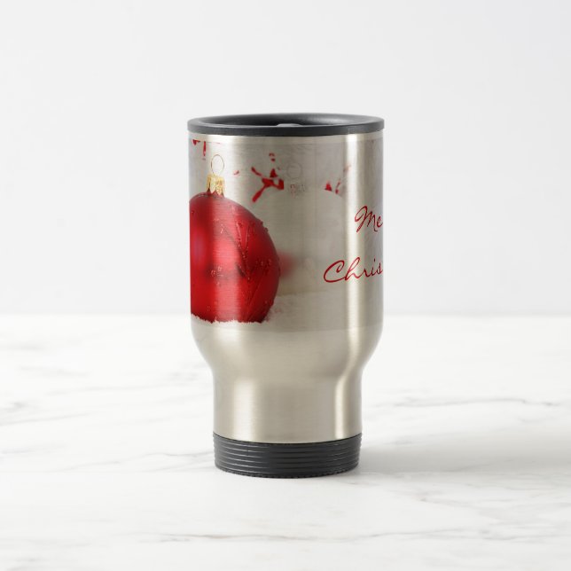 Mug De Voyage Noël Rouge et blanc Joyeux Noël (Centre)