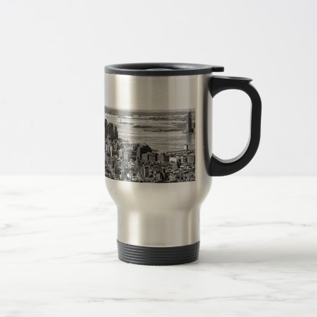 Mug De Voyage Noir blanc New York City Skyline (Droit)