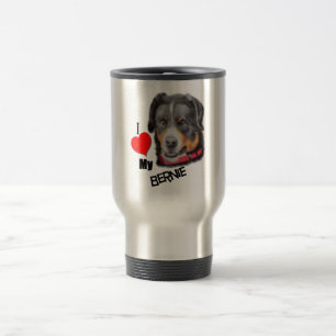 Mug De Voyage Noir Tan Bernese chien amour