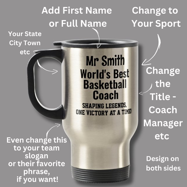 Mug De Voyage Nom, Best Worlds Basketball Coach (Créateur téléchargé)