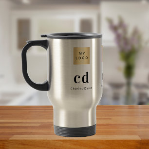 Mug De Voyage Nom du logo monogramme