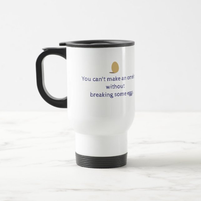 Mug De Voyage Nom omelette personnalisé (Gauche)