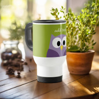 Nom personnalisé de la chouette de dessin mignonne