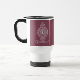 Mug De Voyage Nom Personnalisé Whimsman Snowman Ornamental Manda