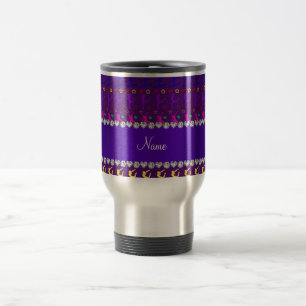 Mug De Voyage Nom violet arc-en-ciel gymnastique coeurs étoiles