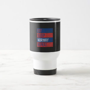 Mug De Voyage Norvège - Mangez le sommeil Norvège Répéter