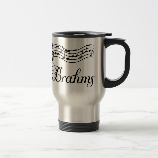 Mug De Voyage Notes de musique de Brahms de musique classique (Droit)