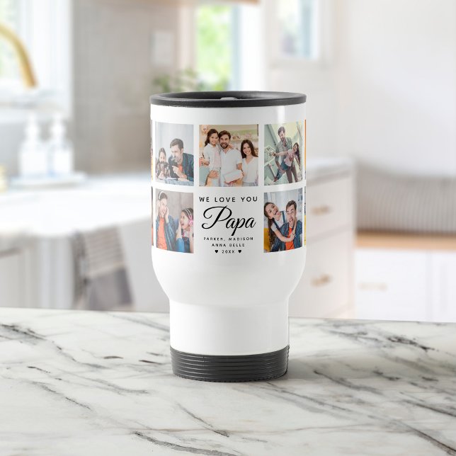 Mug De Voyage NOUS VOUS AIMONS PAPA Carré Photo Collage (Créateur téléchargé)