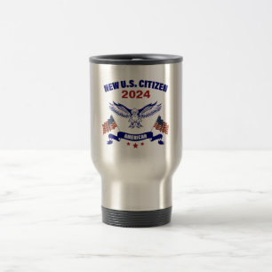Mug De Voyage Nouveau CITOYEN américain Aigle & drapeaux 2024 Tr