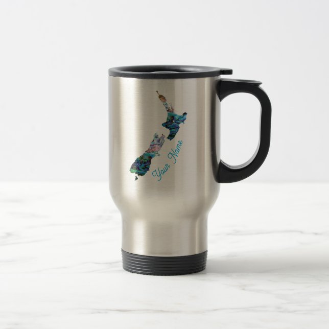 MUG DE VOYAGE NOUVELLE-ZÉLANDE CARTE PAUA (Droit)