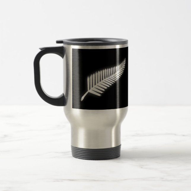 Mug De Voyage NZ Silver Fern Emblem National Emblem Cadeau Patri (Gauche)