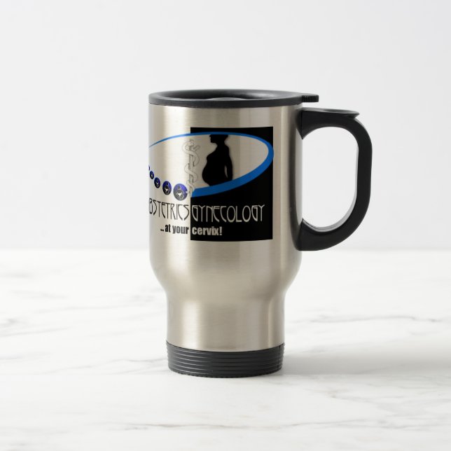 MUG DE VOYAGE OB/GYN À VOTRE CERVIX - MÉDICALE DRÔLE (Droit)