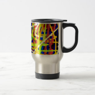 Mug De Voyage Oeuvre Abstraite colorée