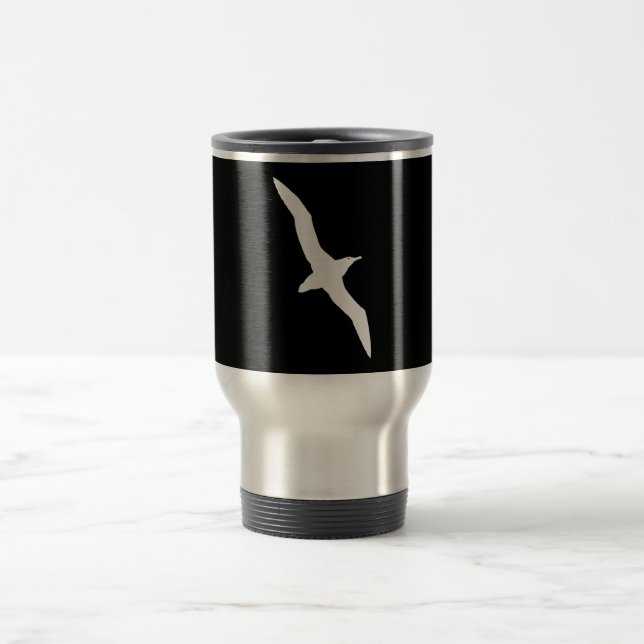 Mug De Voyage Oiseau blanc d'albatros en vol (Centre)