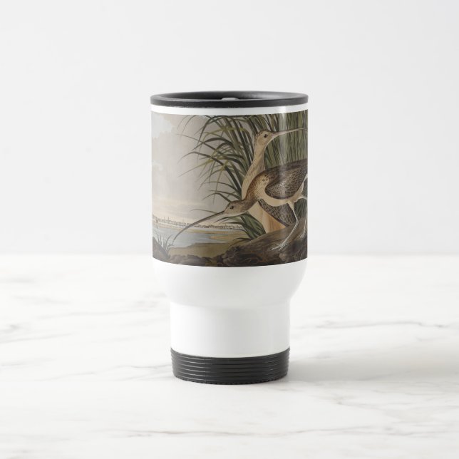 Mug De Voyage Oiseau de Courlis à long bec Audubon (Centre)